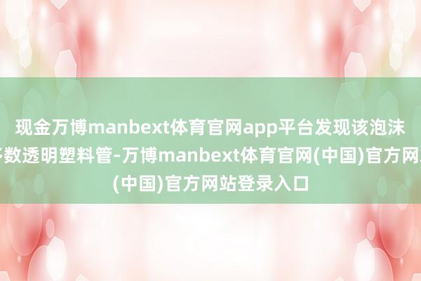 现金万博manbext体育官网app平台发现该泡沫箱内装有多数透明塑料管-万博manbext体育官网(中国)官方网站登录入口