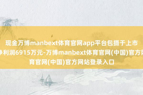 现金万博manbext体育官网app平台包摄于上市公司股东的净利润6915万元-万博manbext体育官网(中国)官方网站登录入口