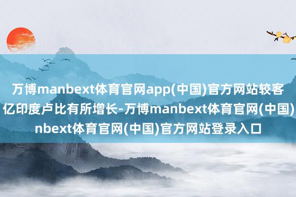 万博manbext体育官网app(中国)官方网站较客岁同期的 7.9597 亿印度卢比有所增长-万博manbext体育官网(中国)官方网站登录入口