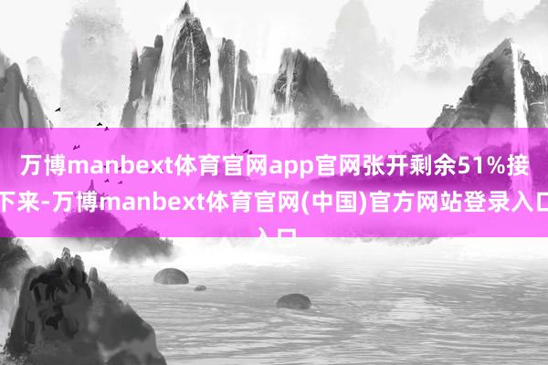 万博manbext体育官网app官网张开剩余51%接下来-万博manbext体育官网(中国)官方网站登录入口